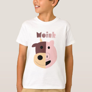 Vaca + El cerdo = Moink embroma la camiseta