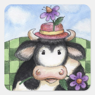 Vaca en Gorra - Pegatinas