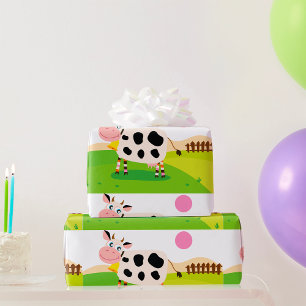 Vaca En Papel De Envoltura De Campo