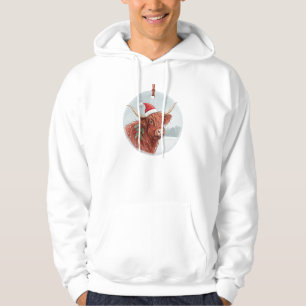 Vaca Highland Lindo en Sudadera de Navidad con Gor