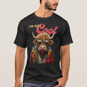 Vaca Highlander de camiseta
