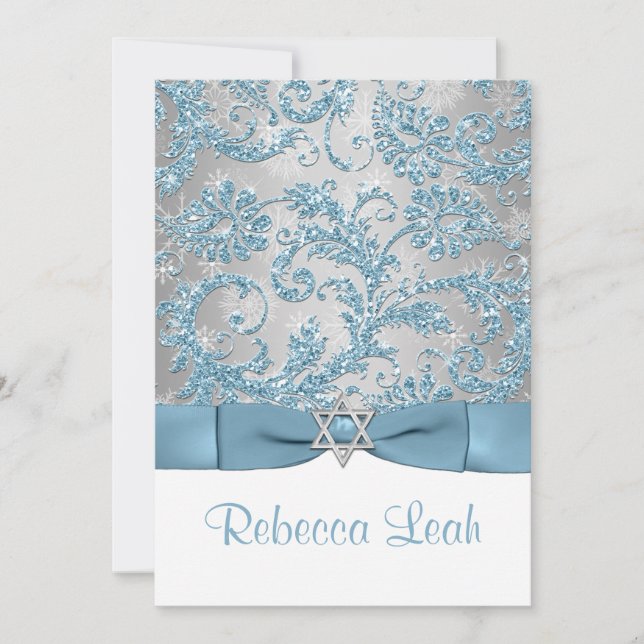 Vaca IMPRESIONADA - Invitación a Bat Mitzvah de in (Anverso)