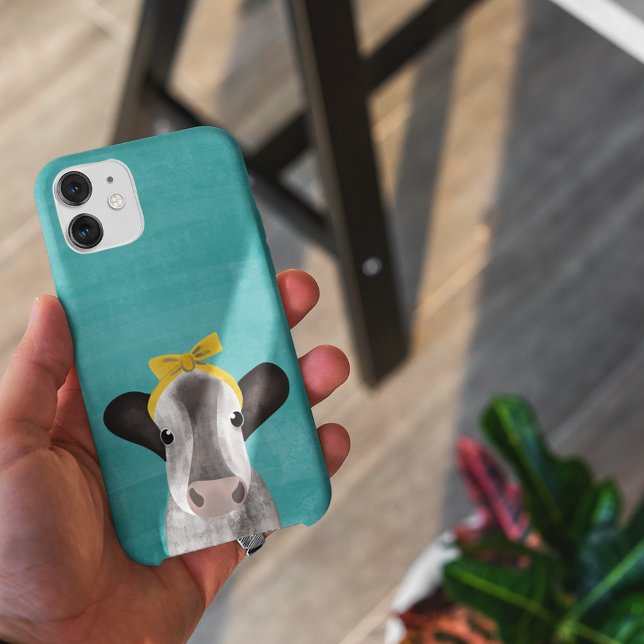 Vaca linda con lazo azul turquesa (Subido por el creador)