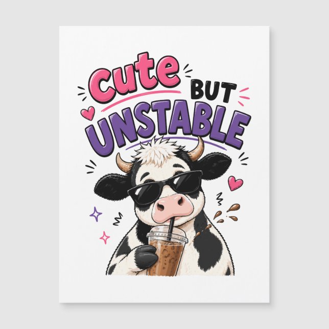 Vaca linda pero inestable con café con hielo (Anverso)