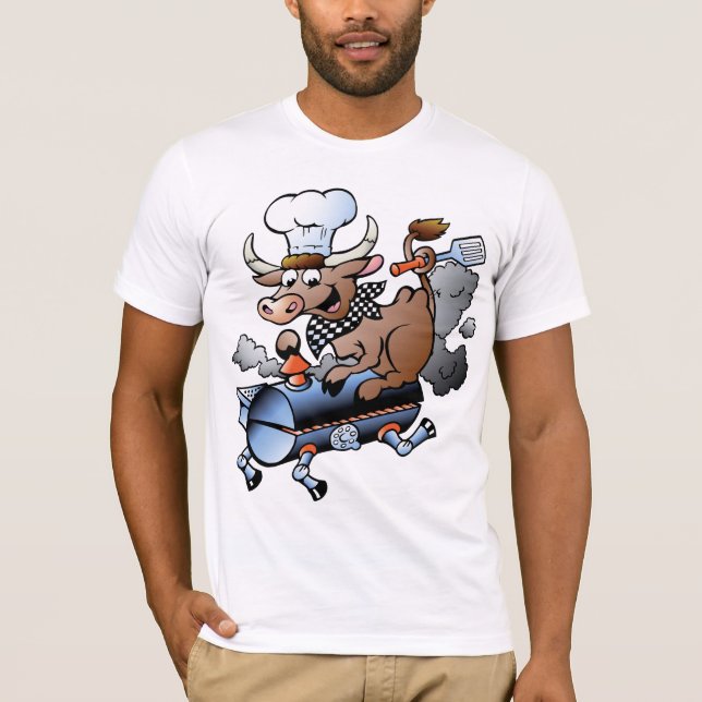 Vaca Montando Una Camiseta De Mente De BQ (Anverso)