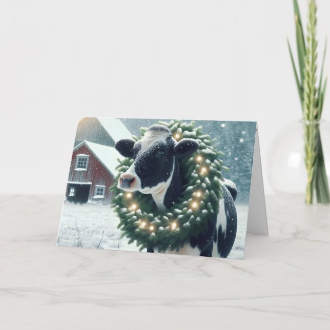 Vaca navidad Con Guirnalda Brillante (Anverso)