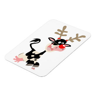 ¿Vaca o reno navidad? Imán flexible