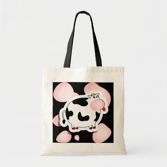 vaca personalizado, bolso (Frente)