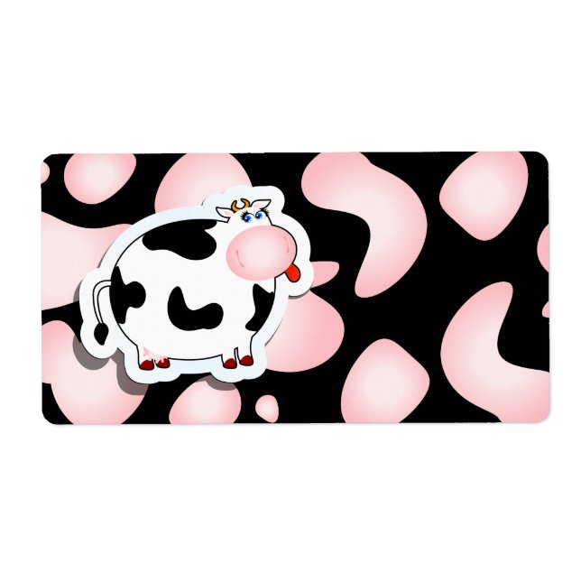 vaca personalizado, etiquetas (Frente)