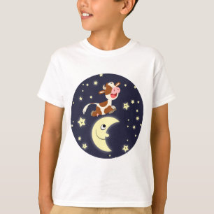 Vaca personalizado Saltando Sobre La Camiseta De L