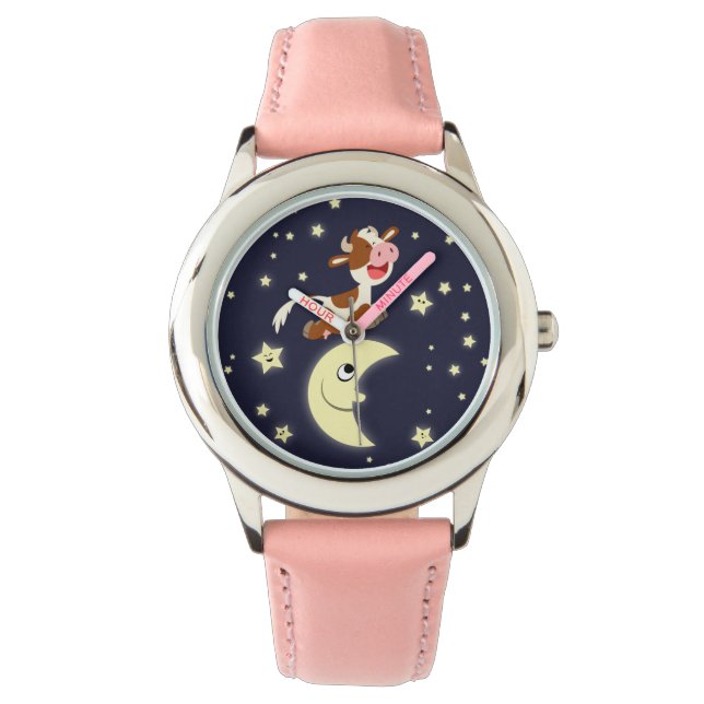 Vaca personalizado Saltó Sobre El Reloj De La Luna (Anverso)