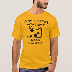 Vaca que inclina la camisa de la academia