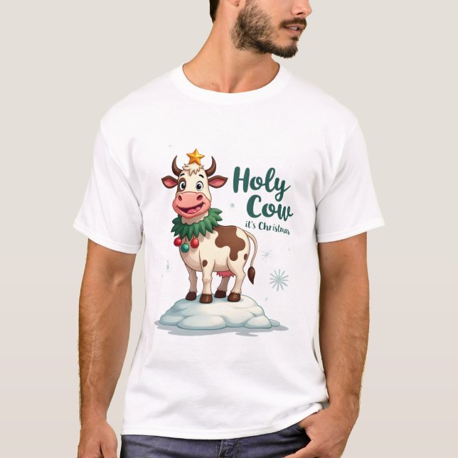Vaca Sagrada Es Navidad Camiseta Vaca Navidad (2) (Anverso)