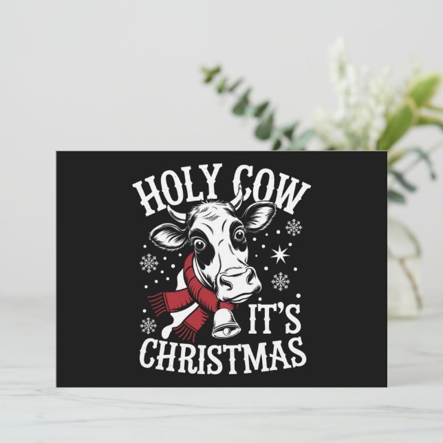 Vaca Sagrada Es Navidad Vaca Divertida Amante Gran (Anverso de pie)