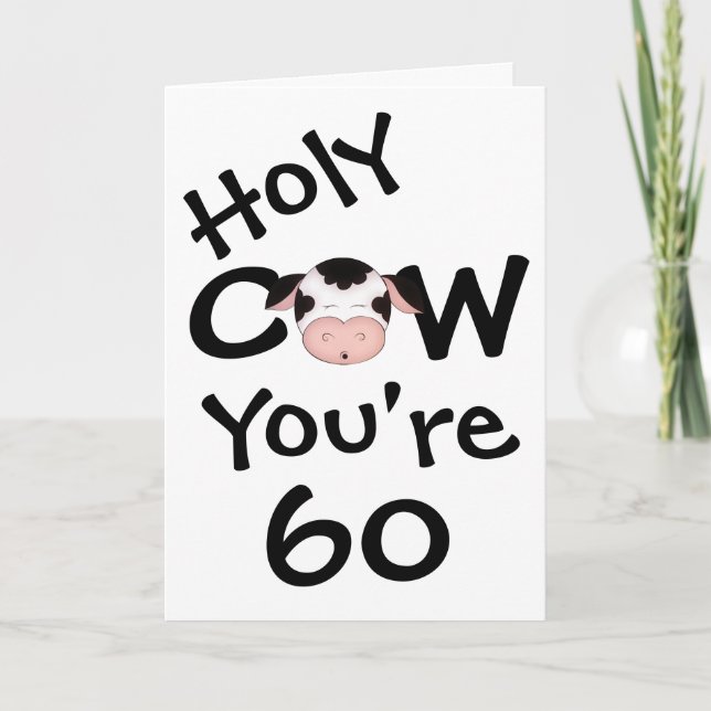 Vaca santa divertida usted es tarjeta de (Anverso)
