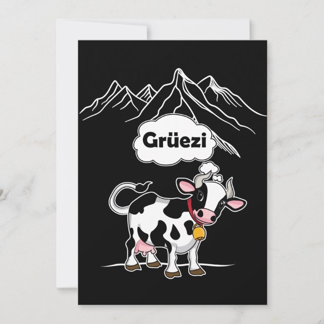 Vaca suiza - Grüezi - Suiza Viaje (Anverso)