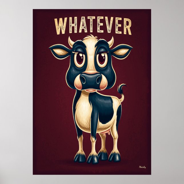 Vaca Whatever – Arte divertido de personaje de dib (Frente)