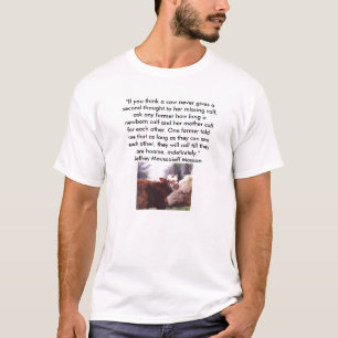 vaca y becerro de la camisa del vegano -