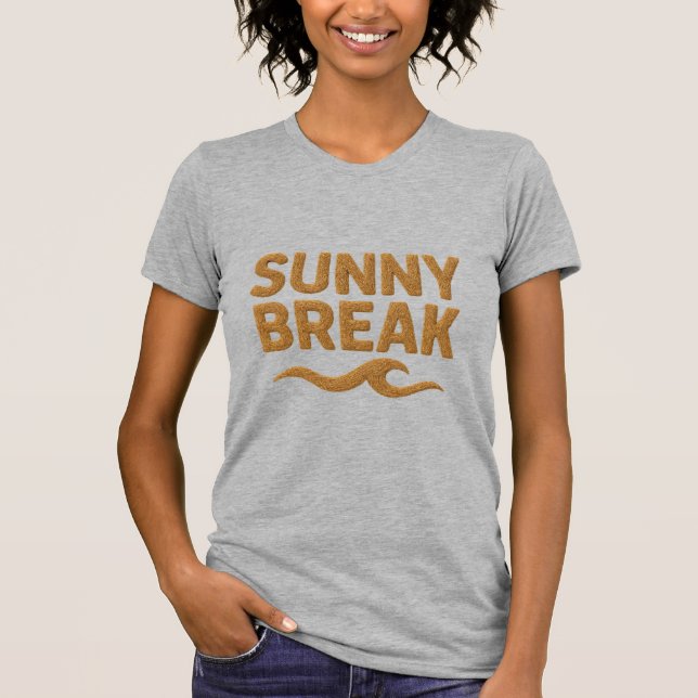 vacaciones con descanso soleado  camisa dorada con (Anverso)
