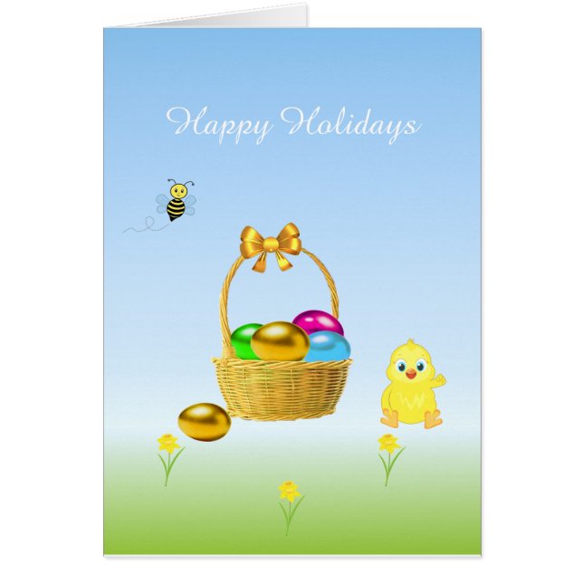 Vacaciones de Huevos de Pascua Multicolores (Frente)