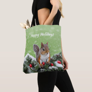 Vacaciones de Navidades de ardilla en la bolsa