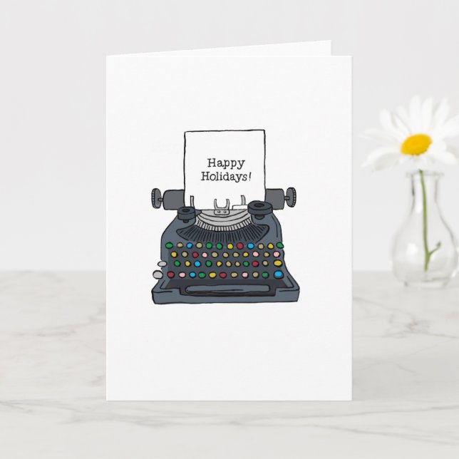 ¡Vacaciones de Qwerty! Tarjeta de felicitación ple (Planta pequeña)