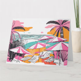 Vacaciones de verano Gran tarjeta de felicitación 