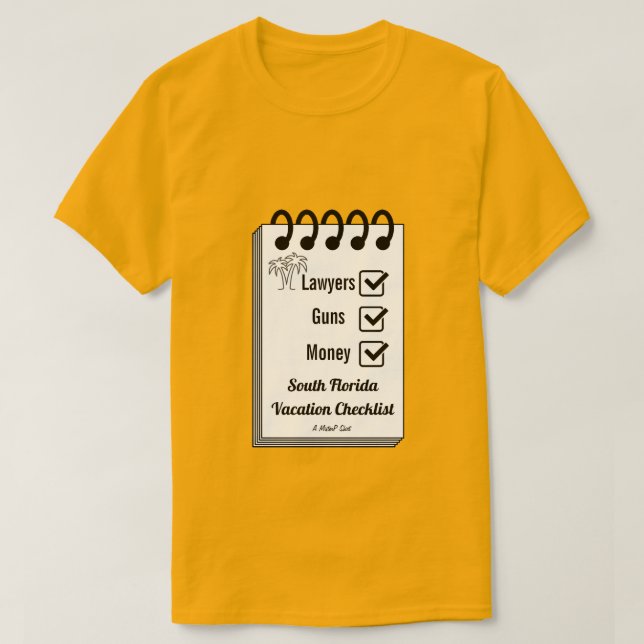 Vacaciones en el sur de Florida - Una camiseta de  (Diseño del anverso)