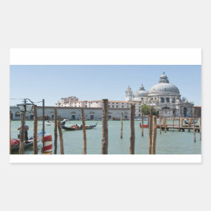 Vacaciones en Venecia pegatina rectangular