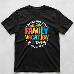 Vacaciones Familiares 2026 Camiseta de Verano para