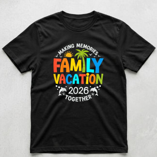 Vacaciones Familiares 2026 Camiseta de Verano para