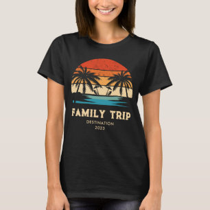 Vacaciones familiares retro puesta de sol Camiseta