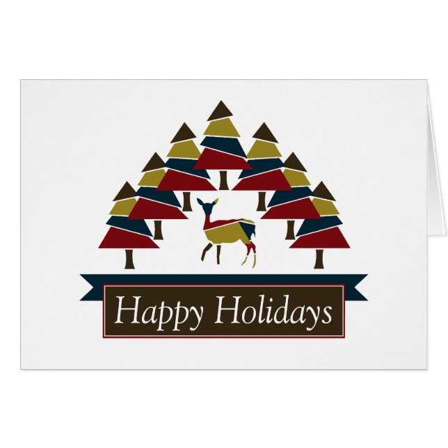 Vacaciones felices de los bosques de invierno (Anverso (Horizontal))