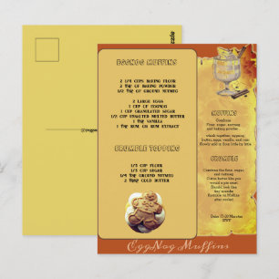 VACACIONES HUMANAS EGGNOG MUFFIN RECIBO   Tarjeta 