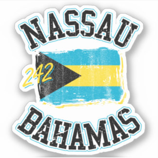 Vacaciones Nassau Bahamas Pegatina de bandera