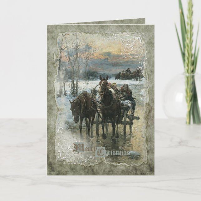 Vacaciones para navidades - Tarjeta de felicitació (Anverso)