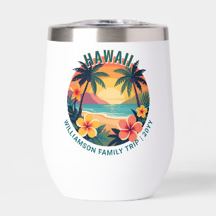 Vacaciones personalizadas retro Hawai tropical fam