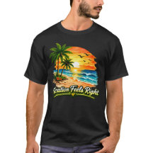 Vacaciones Se Sienten Bien Camiseta De Algodón Osc