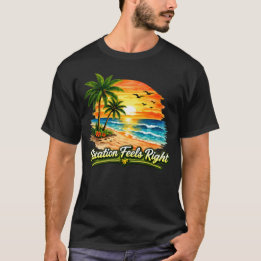 Vacaciones Se Sienten Bien Camiseta De Algodón Osc