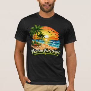 Vacaciones se Sienten Bien Camiseta de Manga Corta