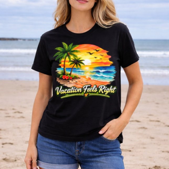 Vacaciones Sienten Correcto Camiseta de Verano Isl (Subido por el creador)