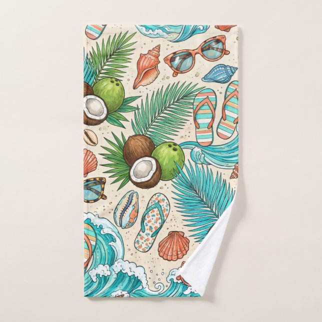 Vacaciones tropicales. (Toalla de mano)