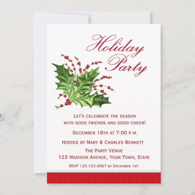 Vacaciones vacacionales, invitaciones para fiestas (Anverso)