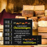 Vacas de moda, publicidad del cheesemonger<br><div class="desc">Vacas Arañantes,  Volantes De Publicidad De Cheesemonger Por La Tienda De Tarjetas De Negocios.</div>
