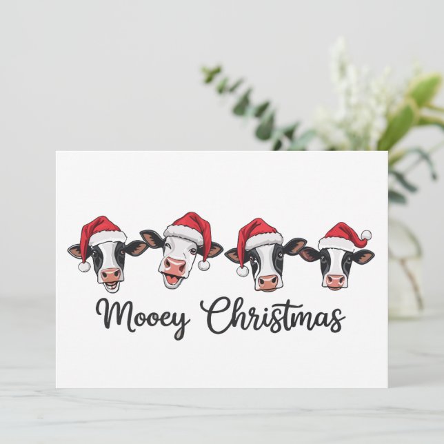 Vacas de Navidad Lindas Vacas Mooey Navideñas Tern (Anverso de pie)