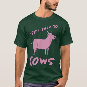 Vacas diseñan camiseta de vaca para granjero de va