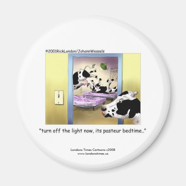 Vacas Divertidas: Imán de Novedad: "Hora de Dormir (Frente)