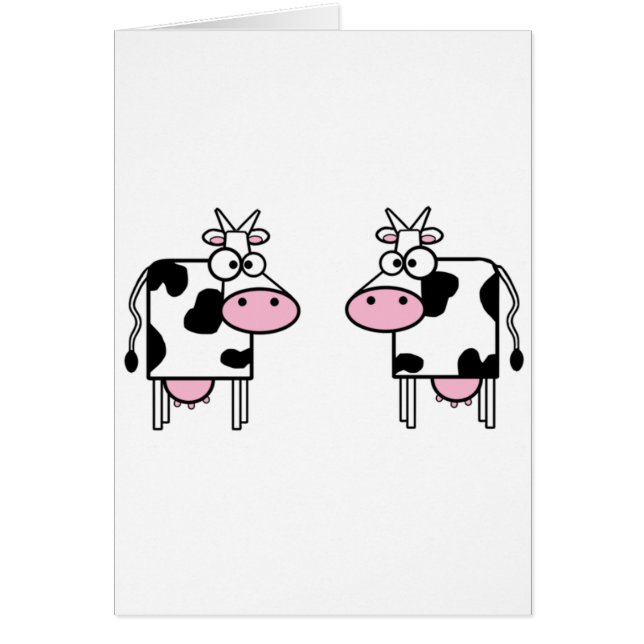 Vacas felices del dibujo animado (Frente)
