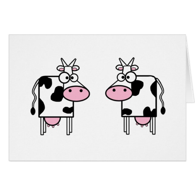 Vacas felices del dibujo animado (Anverso (Horizontal))