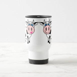 Vacas felices en taza del viaje del amor